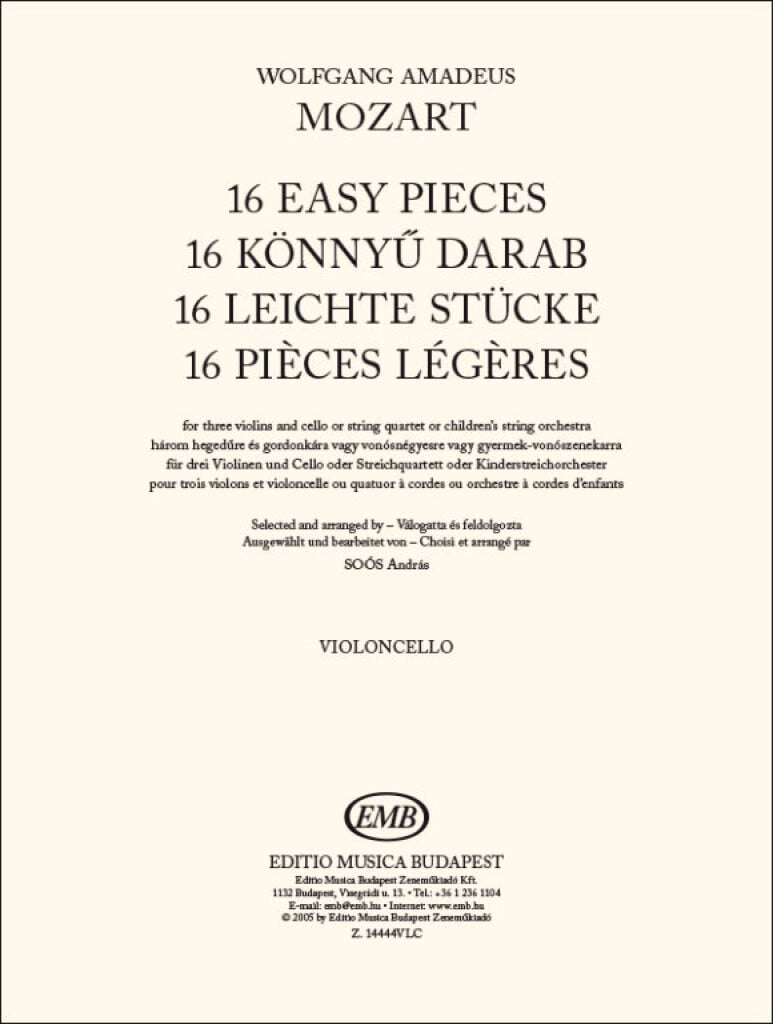 16 Easy Pieces- Violoncello